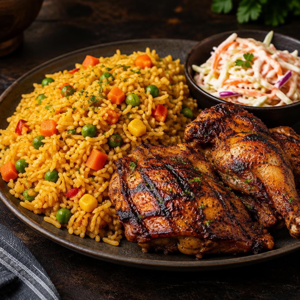 Fried rice with chicken (coleslaw)